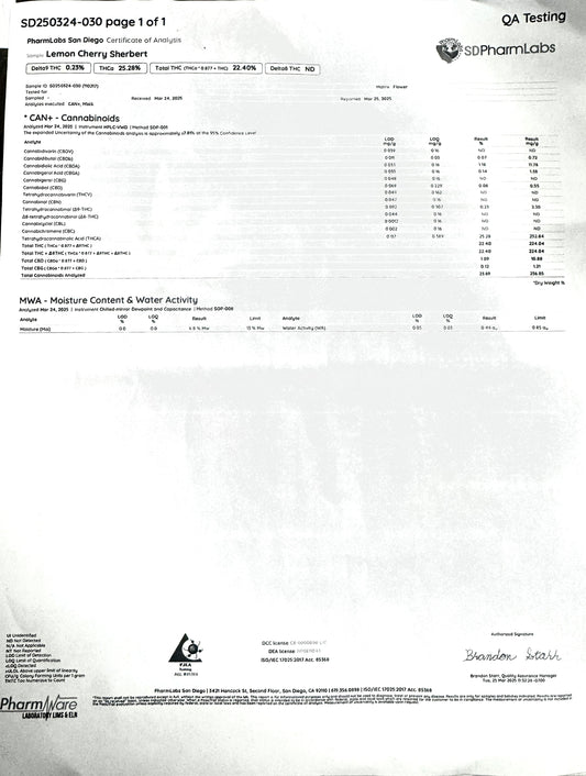 Lemon Cherry Sherbet